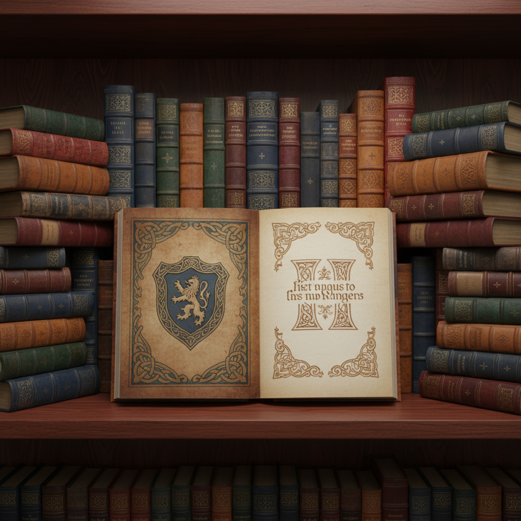 Boeken met fijne binding en openslag met typografie